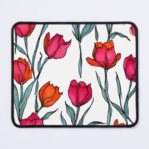 Item preview, Hand Drawn Tulip Floral Pattern | Bold Petals | Modern Botanical Style designed and sold by ClaraToneStudio.