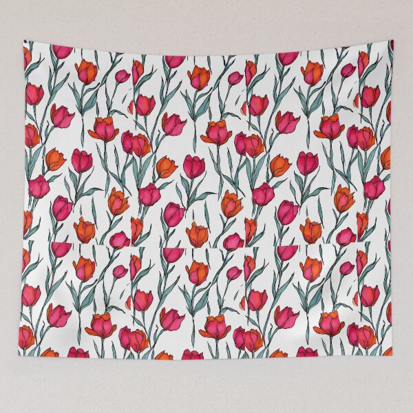 Item preview, Hand Drawn Tulip Floral Pattern | Bold Petals | Modern Botanical Style designed and sold by ClaraToneStudio.