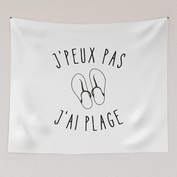 Item preview, J'peux pas j'ai plage - Tongs et Vacances d'Été - Humour Français designed and sold by store7azzouzi.
