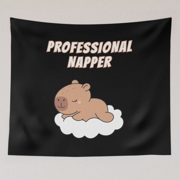 Item preview, Professional Napper Capybara Cute Funny Meme designed and sold by AnimalMemeHub.