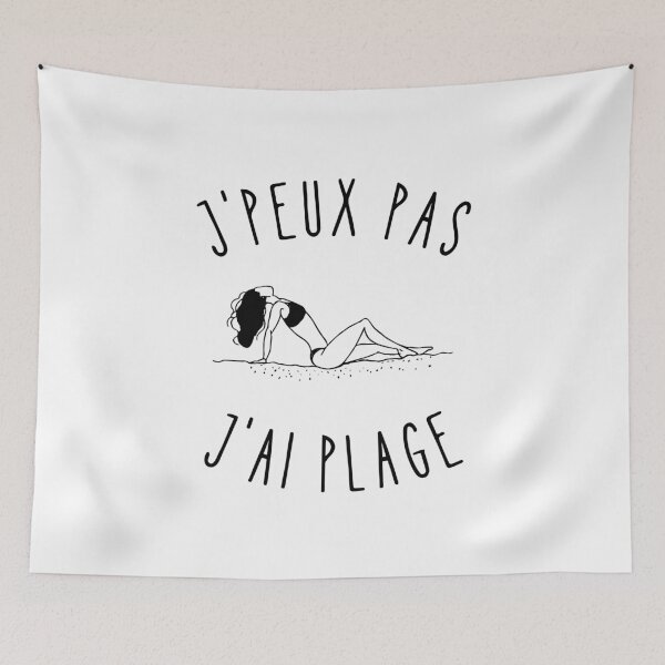 Item preview, J'peux pas j'ai plage - Tongs et Vacances d'Été - Humour Français designed and sold by store7azzouzi.