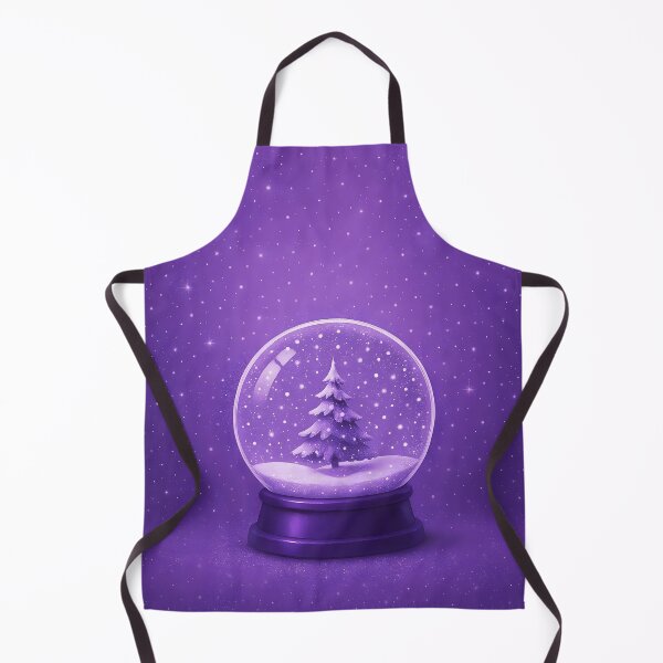 Item preview, Purple Snow Globe with Purple Christmas Tree – Festive Winter Decoration designed and sold by EmeraldeaDesign.