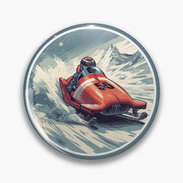 Item preview, Winter Sports Games Arena Bobsleigh Competition Sticker designed and sold by colorleafz.
