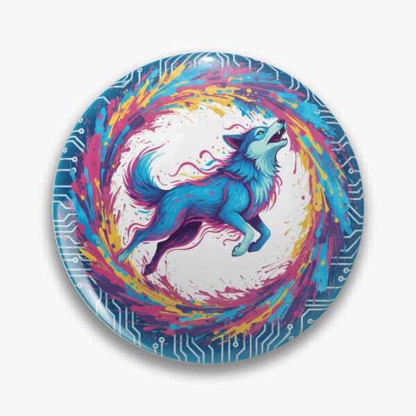 Item preview, Cyber Cosmic Wolf – Digital Instinct Edition designed and sold by Tily360.