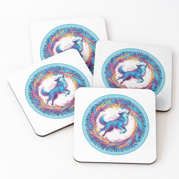 Item preview, Cyber Cosmic Wolf – Digital Instinct Edition designed and sold by Tily360.