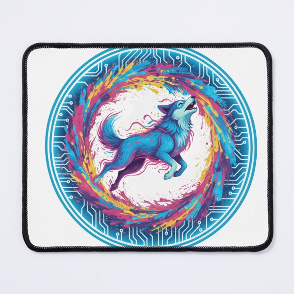 Item preview, Cyber Cosmic Wolf – Digital Instinct Edition designed and sold by Tily360.