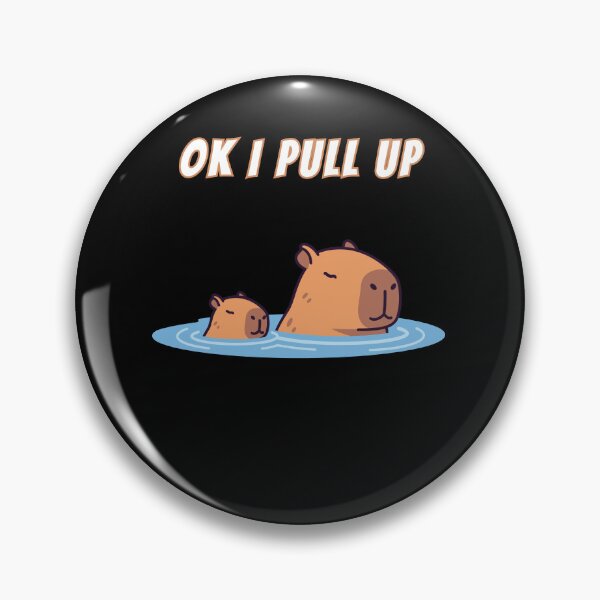 Item preview, Ok I Pull Up Capybara Hot Springs Meme designed and sold by AnimalMemeHub.