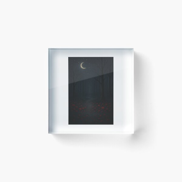 Item preview, Moonlit Gothic Forest – Romantic Dark Nature Art designed and sold by ZoviraDesigns.