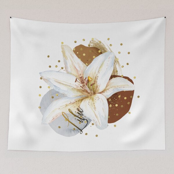 Item preview, White lily blossom designed and sold by Bildarten.