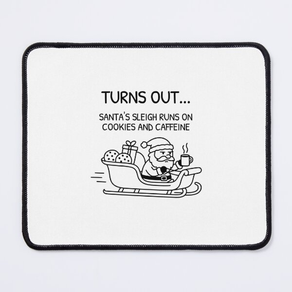 Item preview, XKCD Santa Runs On Cookies And Caffeine designed and sold by AnnSign.