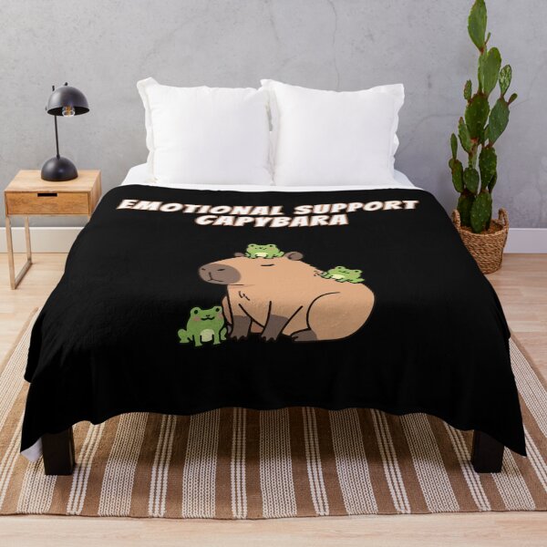 Item preview, Emotional Support Capybara Frog Friends Meme designed and sold by AnimalMemeHub.
