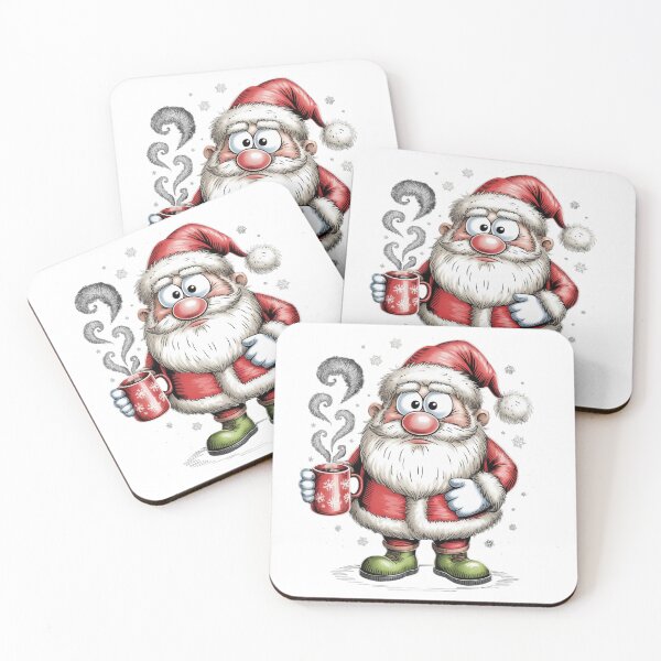 Item preview, Santa Claus con una taza de chocolate caliente designed and sold by JonysCreativeDesigns.