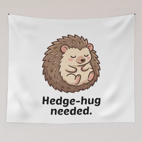 Item preview, Cute Sleeping Hedgehog Hedge-hug Needed Animal designed and sold by k3rstman1.