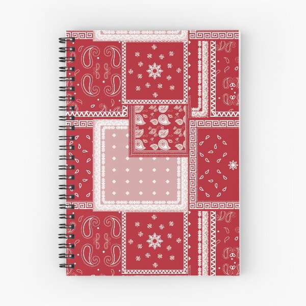 Aperçu de l'œuvre Motif mandala patchwork bandana rouge créée et vendue par TrendTex.