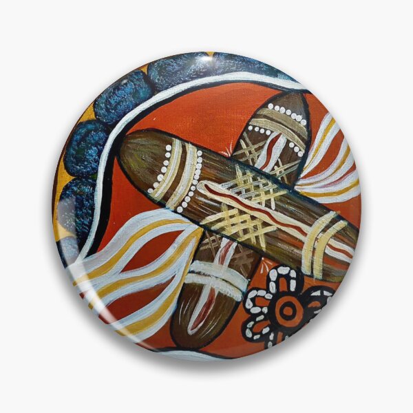 Item preview, Authentic Aboriginal Art Clapstick Dreaming  designed and sold by Sandylizard.