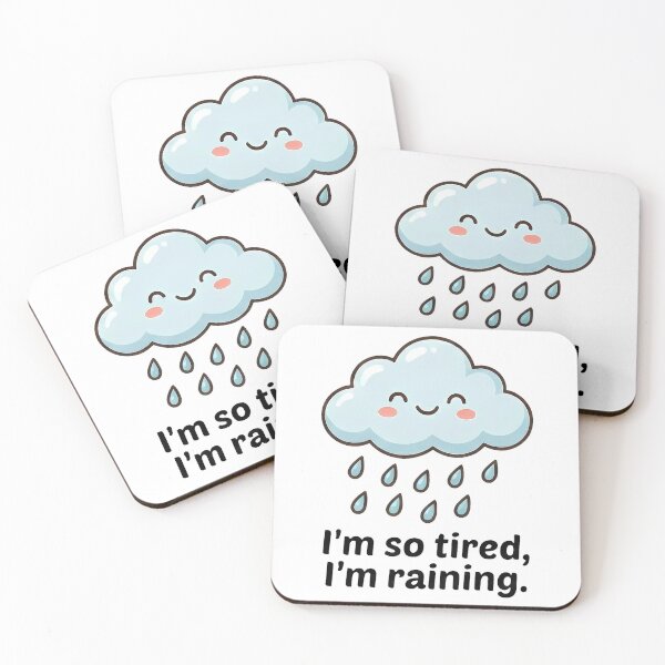 Item preview, Cute Tired Cloud Raining Funny Quote designed and sold by k3rstman1.