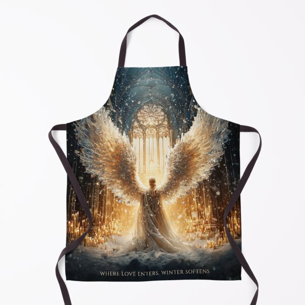 Item preview, Where Love Enters, Winter Softens | Angelic Light in a Snow-Covered Cathedral designed and sold by VisionaryVeils.