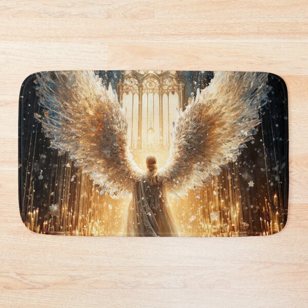 Item preview, Where Love Enters, Winter Softens | Angelic Light in a Snow-Covered Cathedral designed and sold by VisionaryVeils.