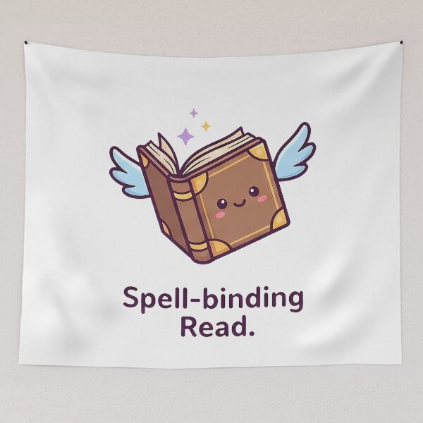 Item preview, Cute Flying Book Spellbinding Read designed and sold by k3rstman1.