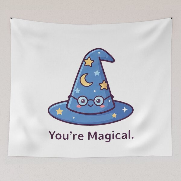 Item preview, You're Magical Cute Wizard Hat Stars designed and sold by k3rstman1.