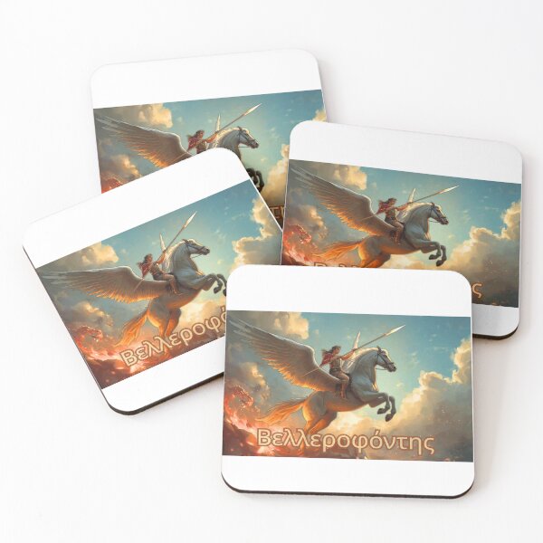 Item preview, Bellerophon Riding Pegasus | Slayer of the Chimera | Mythology Art designed and sold by GreennieArt.