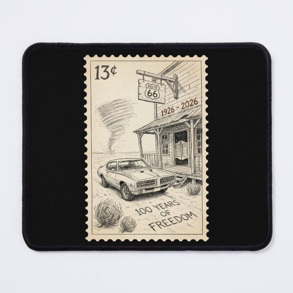 Item preview, Route 66 Centennial Saloon Sketch: 100th Anniversary 1926-2026 Stamp designed and sold by G350.
