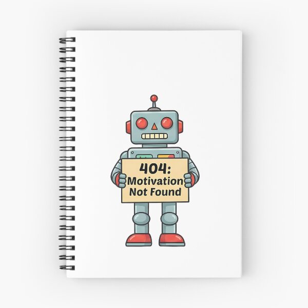 Item preview, Funny Robot 404 Motivation Not Found designed and sold by k3rstman1.