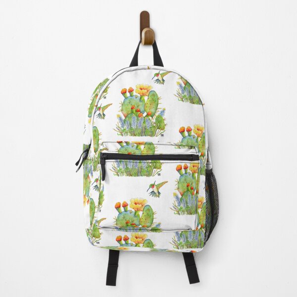 Item preview, Hummingbird with Flowering Cactus and Bluebonnets designed and sold by Jesus Vichareli.