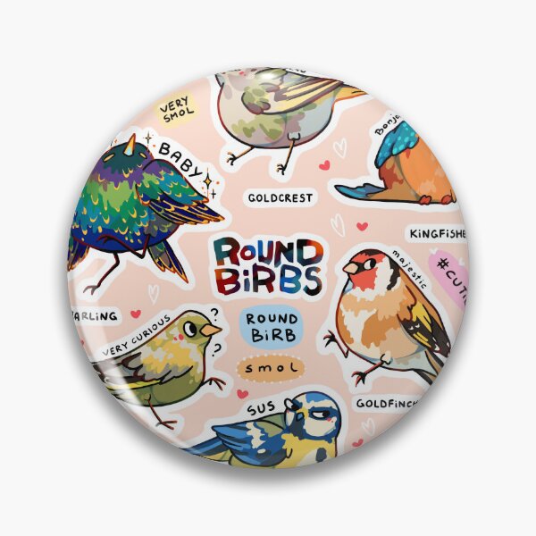 Item preview, Round Birbs - funny birds designed and sold by poki-art.