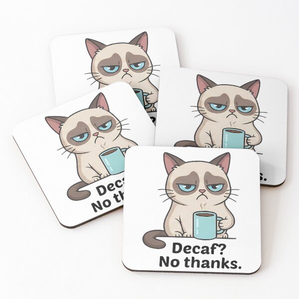 Item preview, Cat Decaf No Thanks Coffee Lover designed and sold by k3rstman1.