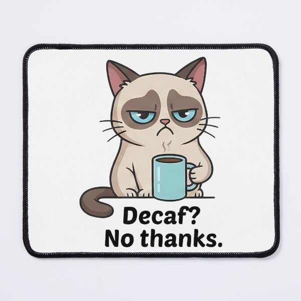 Item preview, Cat Decaf No Thanks Coffee Lover designed and sold by k3rstman1.