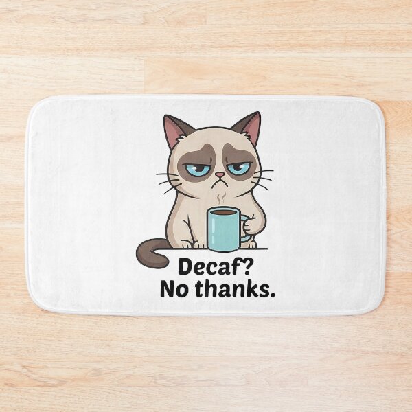 Item preview, Cat Decaf No Thanks Coffee Lover designed and sold by k3rstman1.