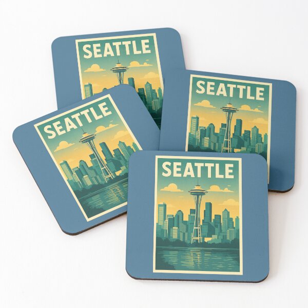 Item preview, Seattle Retro: Space Needle Among the Clouds designed and sold by DesignShopAD.