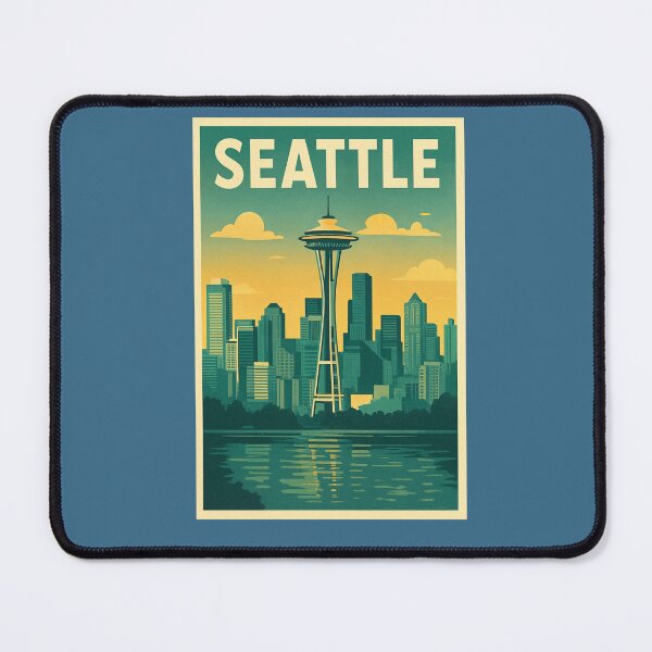 Item preview, Seattle Retro: Space Needle Among the Clouds designed and sold by DesignShopAD.