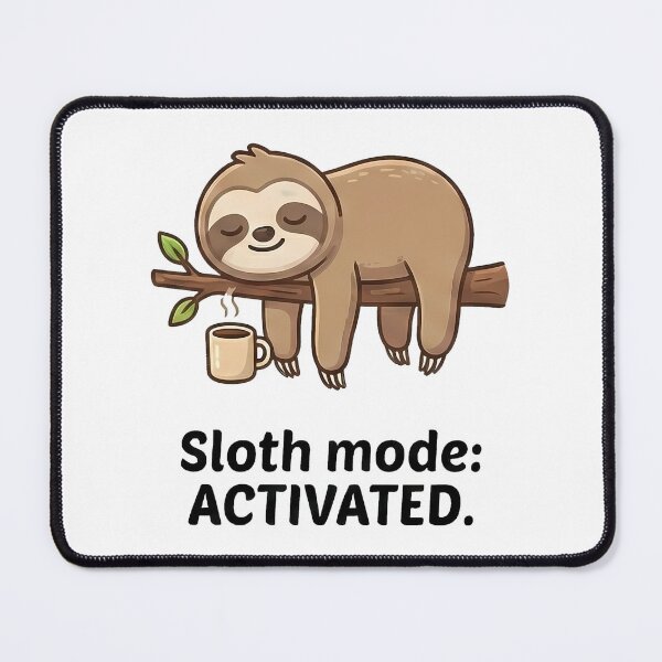 Item preview, Sloth Mode Activated Funny Sleepy Coffee Lover designed and sold by k3rstman1.