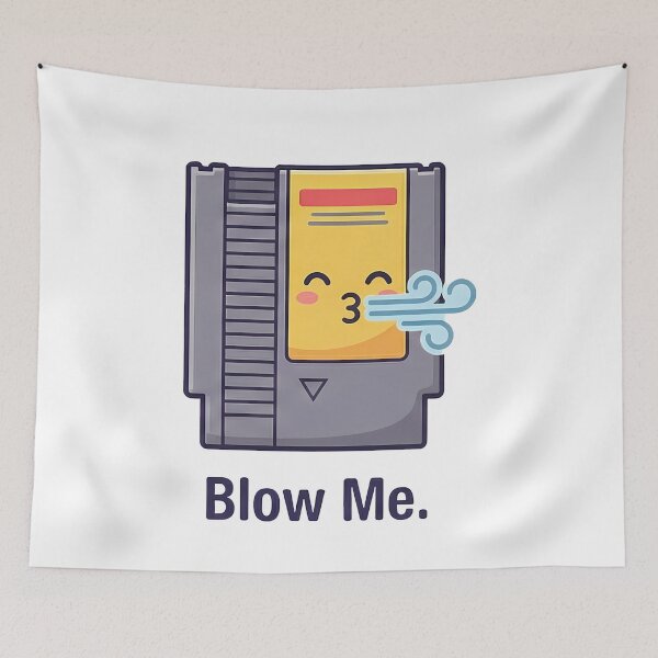 Item preview, Funny Retro Gaming Cartridge Blow Me Humor designed and sold by k3rstman1.