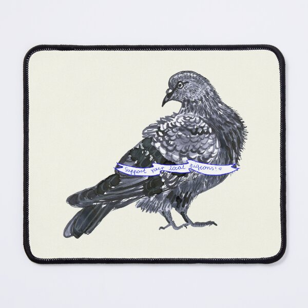 Item preview, Support Your local pigeons ink drawing designed and sold by Naurelia.