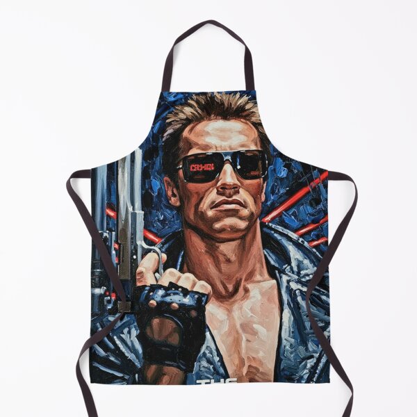 Item preview, Cyborg Action Star Sunglasses Gun Art | Leather Jacket Movie Poster Painting | 80s Sci-Fi Cult Classic designed and sold by Art's Diner.