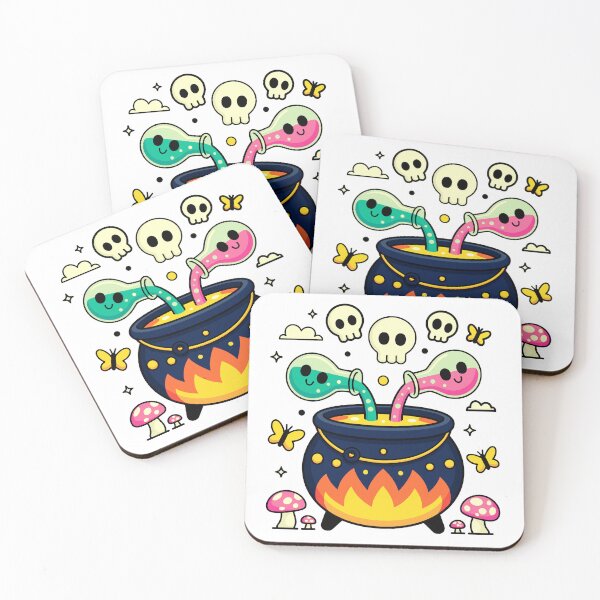 Item preview, Cute Halloween Cauldron with Colorful Potions designed and sold by Horrify.