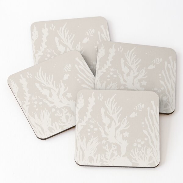 Item preview, Neutral Coastal Coral Reef Pattern designed and sold by trajeado14.
