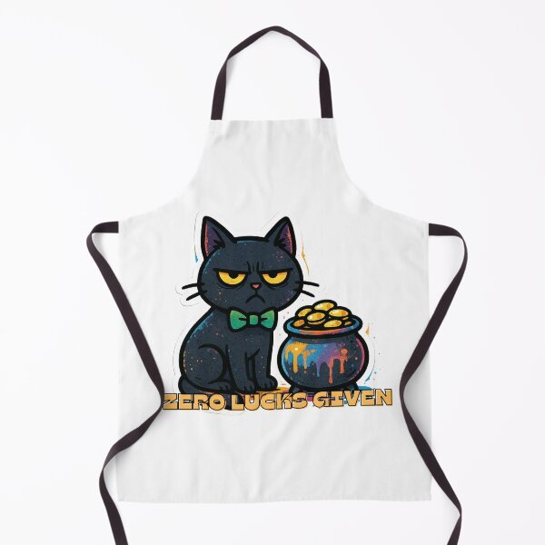 Item preview, Zero Lucks Given Funny St Patricks Black Cat designed and sold by TheSimpleTee007.