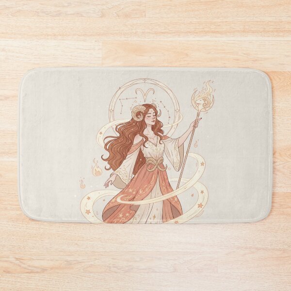 Item preview, Aries Zodiac Girl Illustration designed and sold by EdGonMerch.