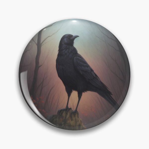 Item preview, Gothic Crow Art Print Dark Witchy Wall Decor designed and sold by ArcanePrintsxo.