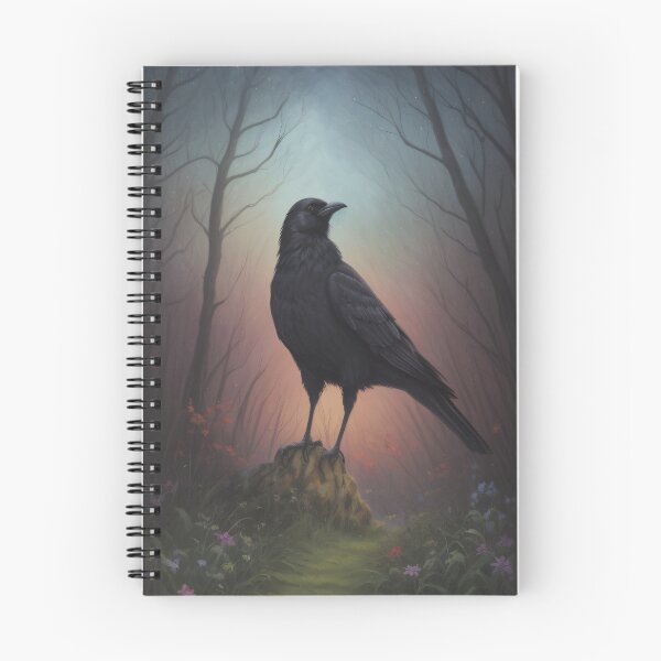 Item preview, Gothic Crow Art Print Dark Witchy Wall Decor designed and sold by ArcanePrintsxo.