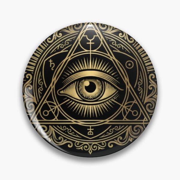 Item preview, Suppressing Knowledge Is a Sin – Occult Eye Symbol Gold Art designed and sold by SoulenCify.
