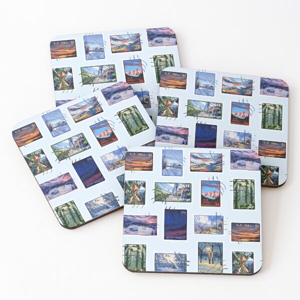 Item preview, Mini landscape postal stamps designed and sold by poki-art.