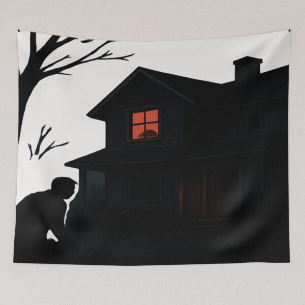 Item preview, Hello Neighbor The Shadow Next Door – Horror House Illustration  Dark Neighbor Mystery Art Print designed and sold by FernandsOficial.