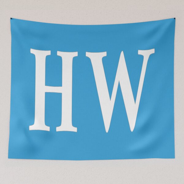 Item preview, HW Initials Monogram Elegant White Letters designed and sold by Jeallan Designs.