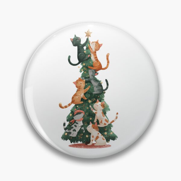 Item preview, Cats on a Christmas tree designed and sold by MendaciousMina.