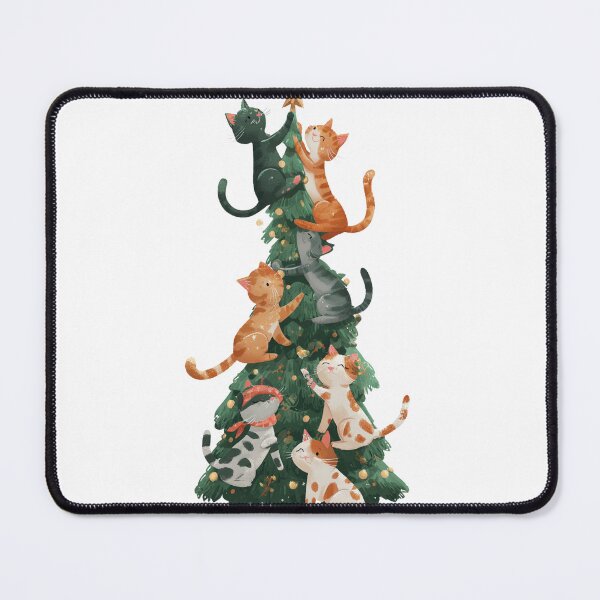 Item preview, Cats on a Christmas tree designed and sold by MendaciousMina.
